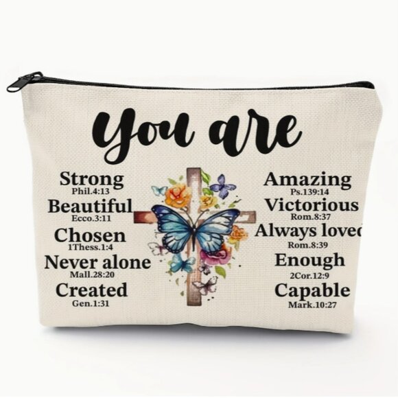 Cross Uplifiting Words Makeup Bag NWT - Picture 2 of 3